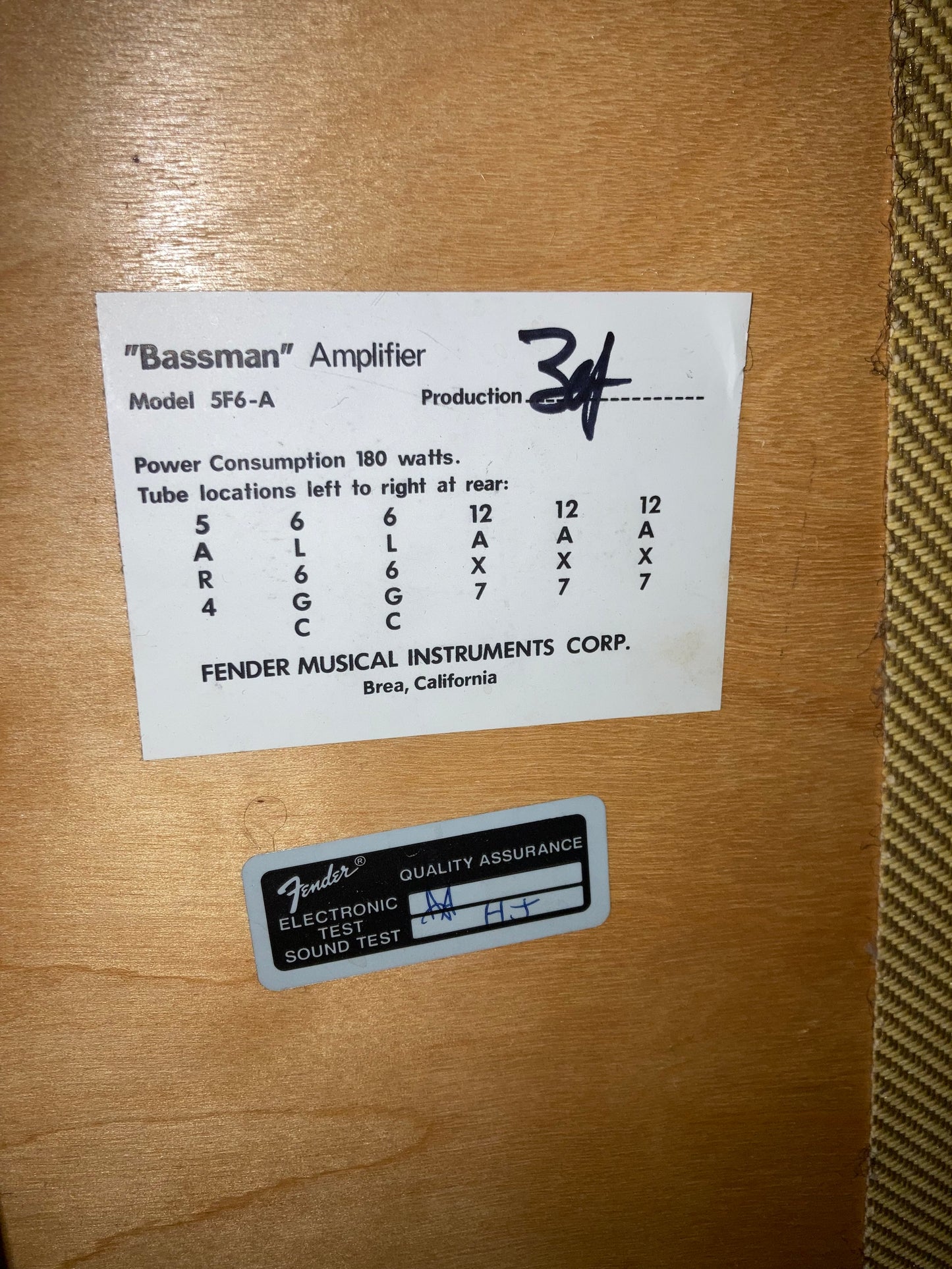 Fender '59 Bassman Reissue 45-Watt 4x10" Guitar Combo